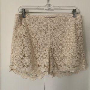 Banana Republic Embroidered Doily Shorts
